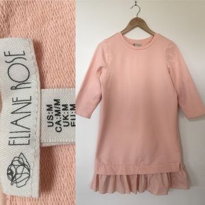 Elaine Rose pink sweater dress Medium above knee